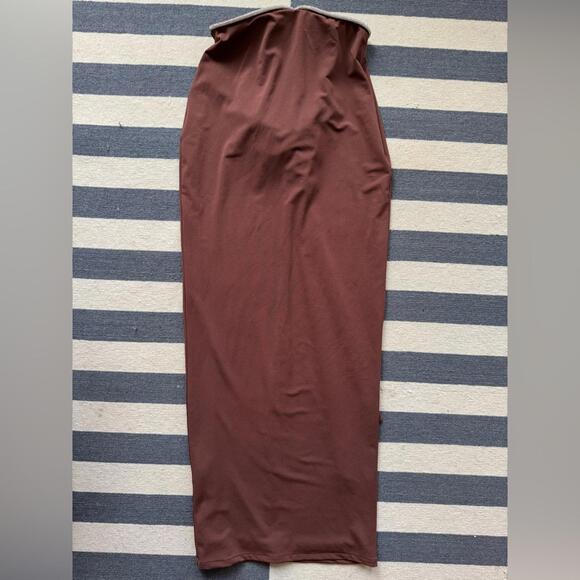 Meshki Nicha Diamante Cut Out Maxi Dress - Chocolate - Picture 4 of 8